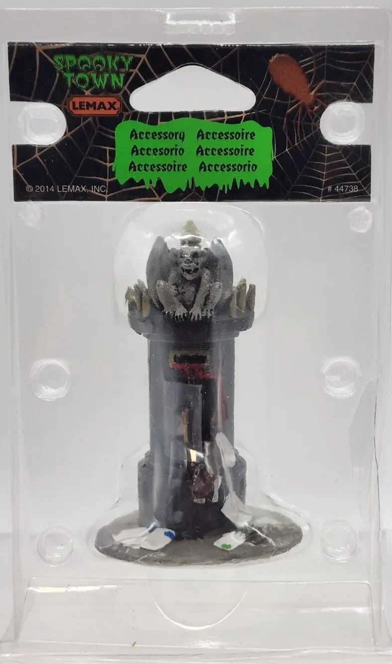 Lemax SPOOKYTOWN POST Gargoyle #44738 Halloween Spooky Town Village Retired NEW